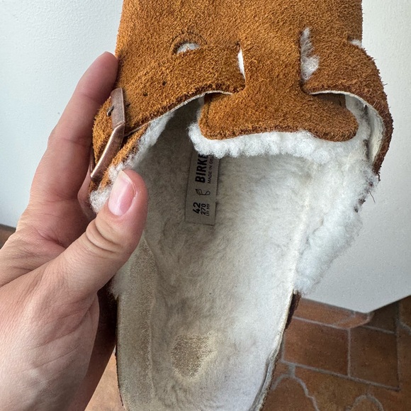 Birkenstock Boston Shearling Suede Clogs Brown 11 Mink Suede Scandi Cottagecore - Picture 8 of 11